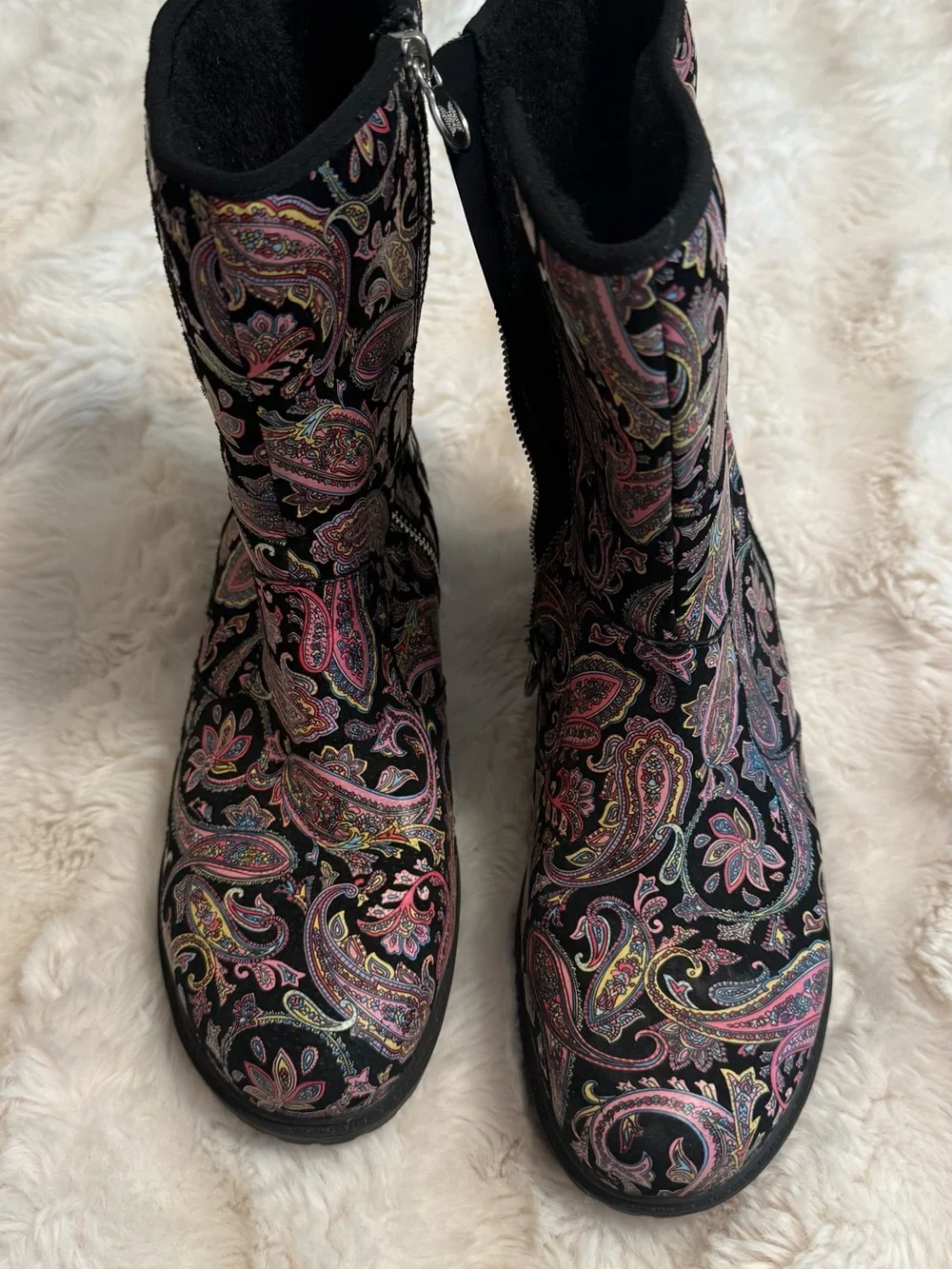 Alegria Chalet Groovy Baby Soft Leather Waterproof Sherpa lined Boots Sz 9